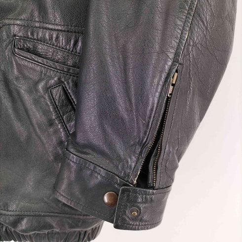 THE STOPPPAGE スナップボタン レザー ジャケット メンズ